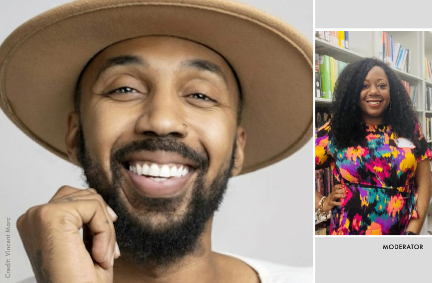 Photo of George M. Johnson, LLX Author Speaker, and moderator Elisa Anais Garcia